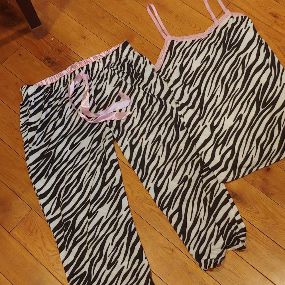 Pjs. Pajamas. Zebra print